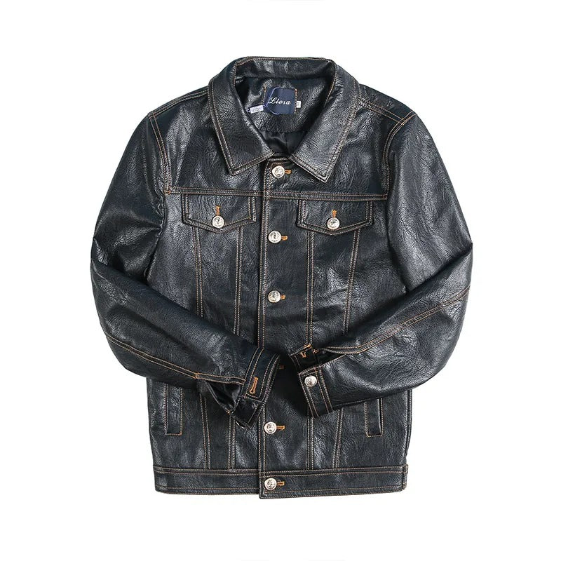 Men's Leather Jacket Coat